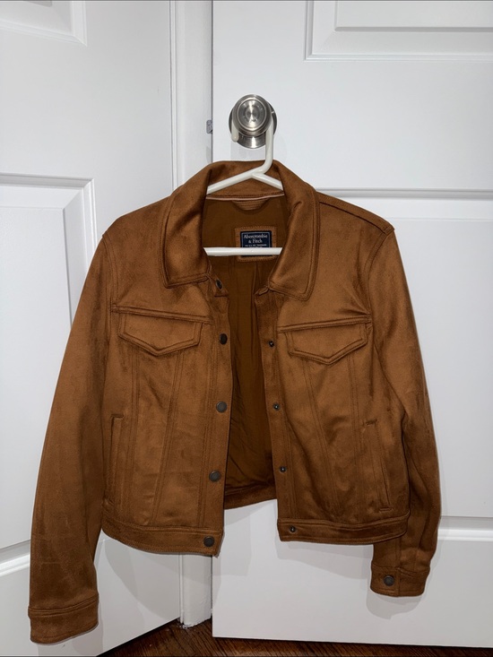 Abercrombie & Fitch Jackets & Blazers - Abercrombie & Fitch Brown Suede-Look Bomber Jacket